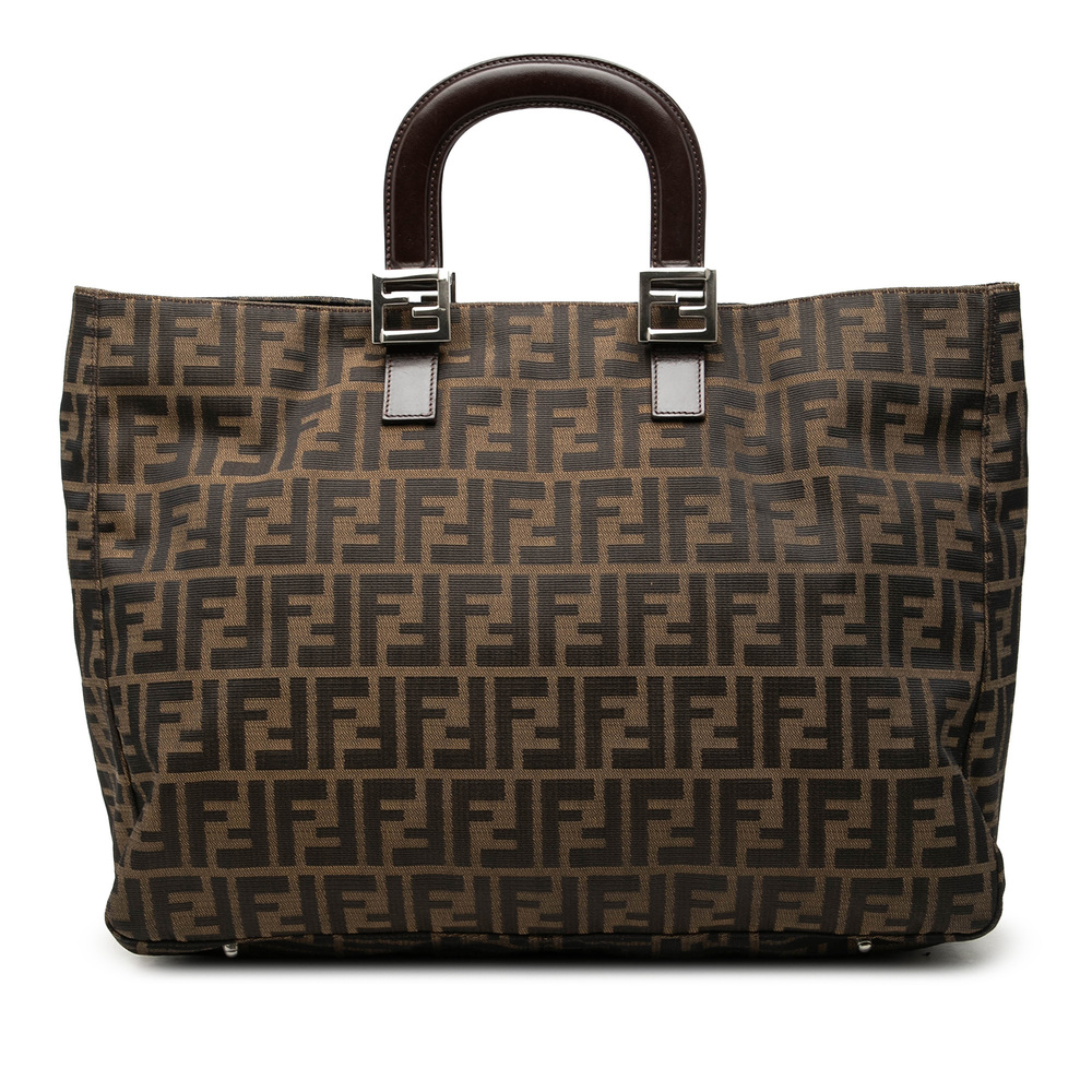 Pre-Loved Fendi Large Zucca Canvas Twins Tote